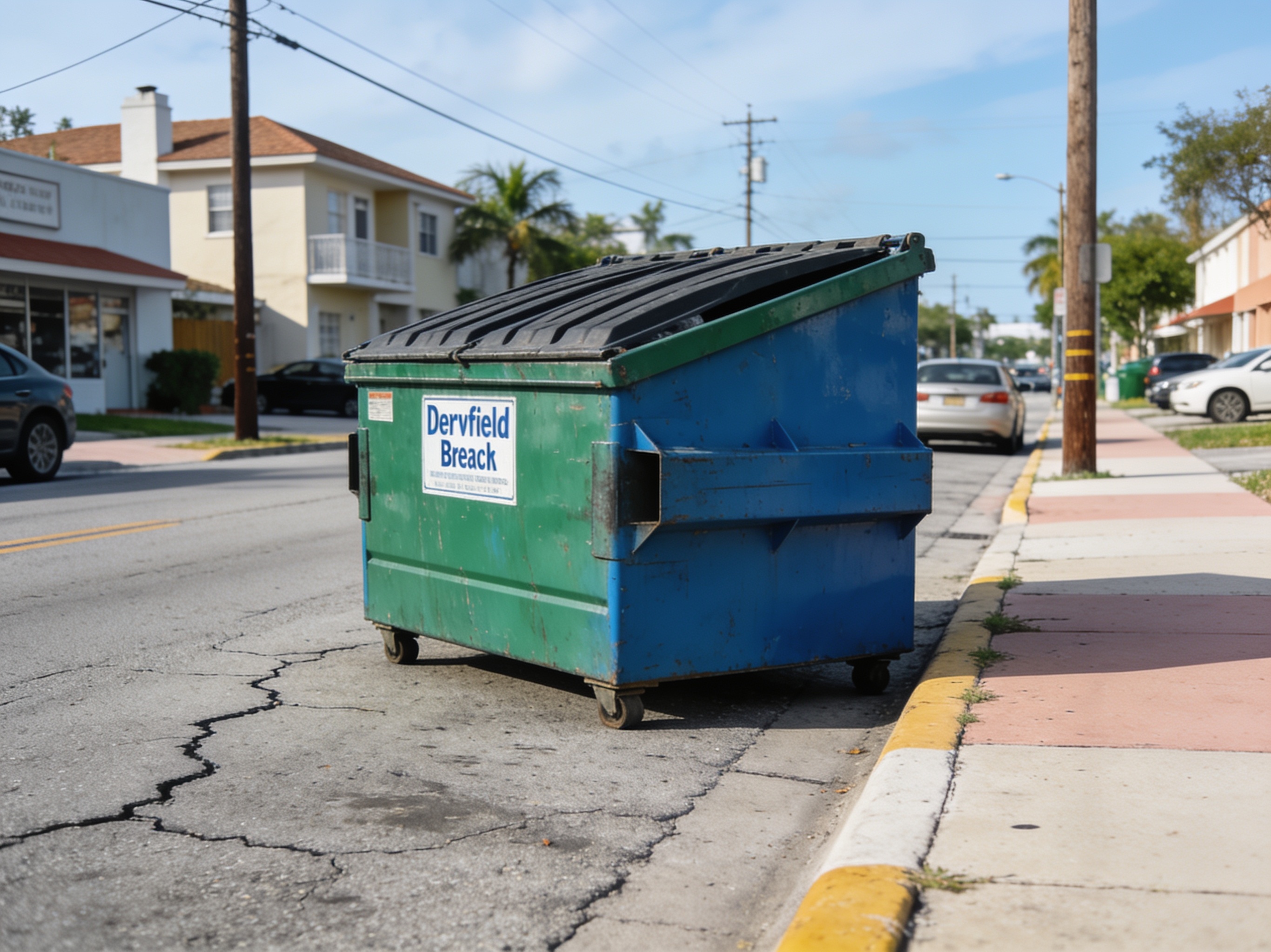 Deerfield Beach Permit Rules for Placing a Big Dumpster on Public Streets